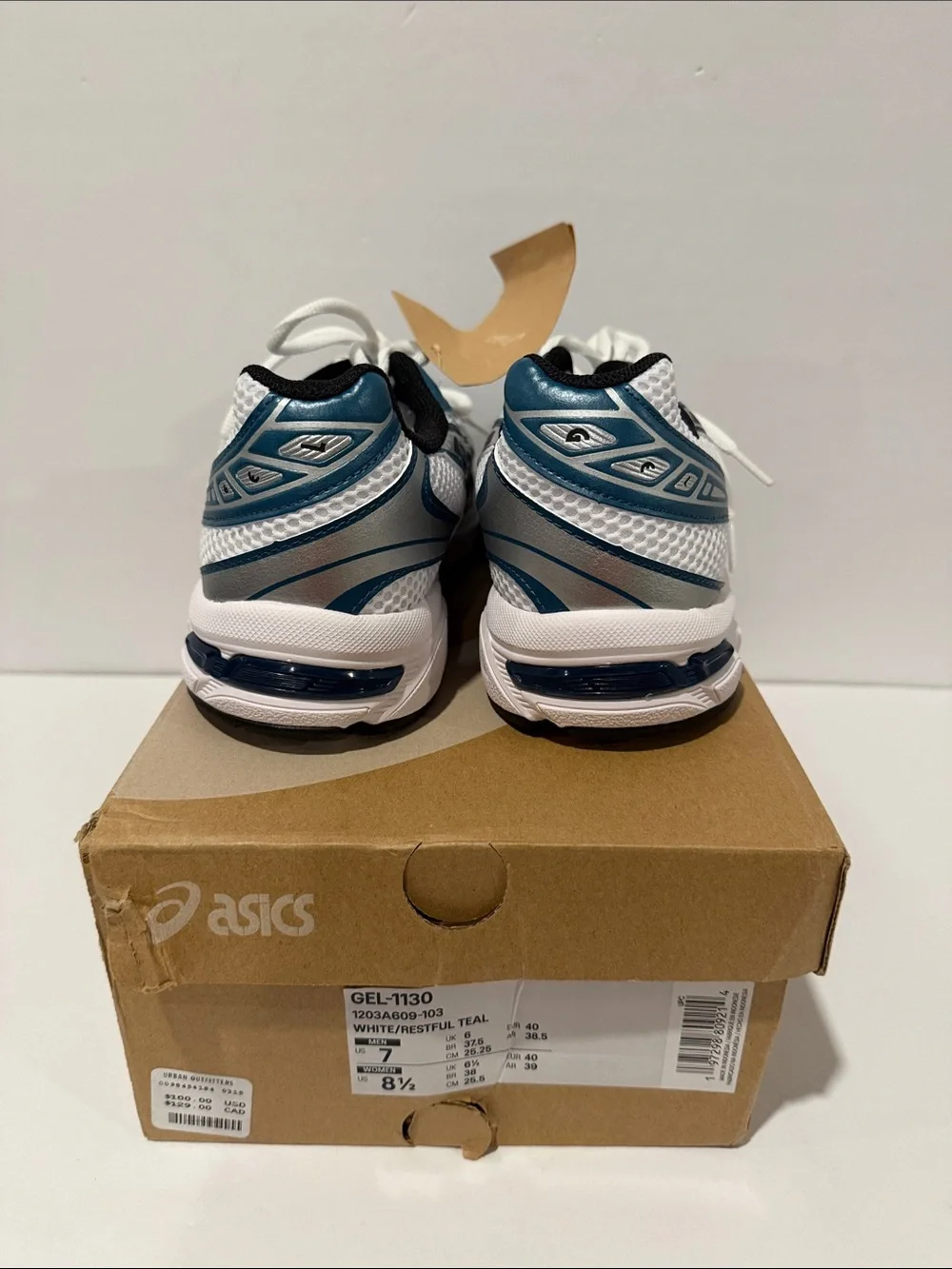 ASICS Gel 1130 ‘White Restful Teal’ Sz: 7 / 7.5 / 8.5 / 10 / 10.5 / 11 (1203A609